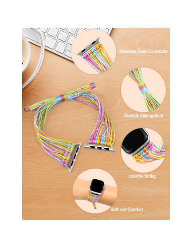 Pulsera Boho JR.DM para Apple Watch 38-46mm Colorido Mujeres