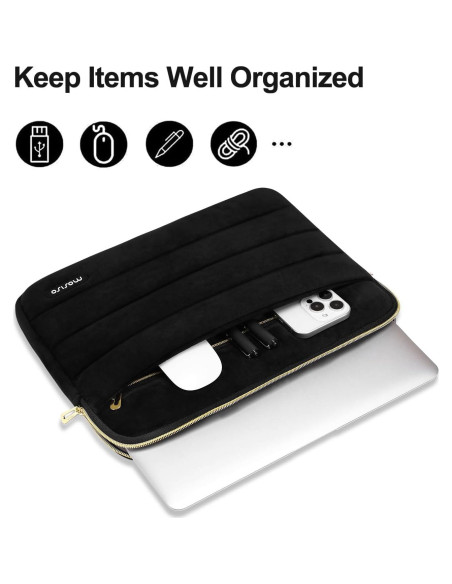 Funda para Laptop 13.3" MOSISO Negra Ultra Suave con Bolsa Funda para Laptop 13.3" MOSISO Negra Ultra Suave con Bolsa