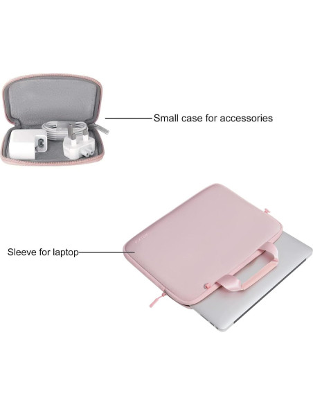 Funda para Laptop MOSISO 13.3" Rosa Neopreno con Asa Funda para Laptop MOSISO 13.3" Rosa Neopreno con Asa