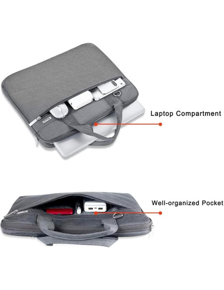 Bolsa para Laptop Voova 13-14 Pulgadas Gris, Funda Impermeable Bolsa para Laptop Voova 13-14 Pulgadas Gris, Funda Impermeable