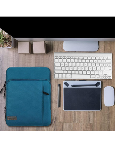 Funda para Laptop MoKo 13.3-14" Azul Pavo Impermeable