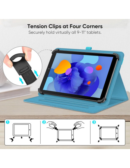 Funda Universal Fintie para Tabletas 9-11" Azul Brillante Funda Universal Fintie para Tabletas 9-11" Azul Brillante