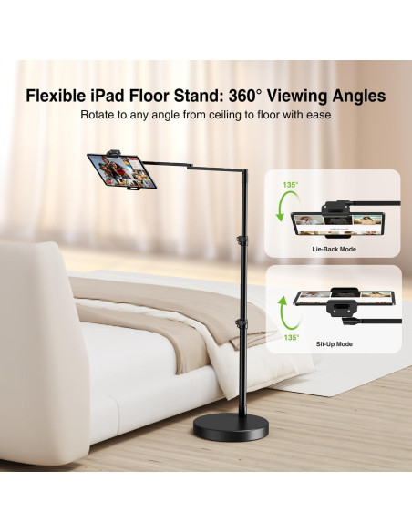 Soporte de Piso Ajustable Elitehood para iPad 60.96 cm Soporte de Piso Ajustable Elitehood para iPad 60.96 cm