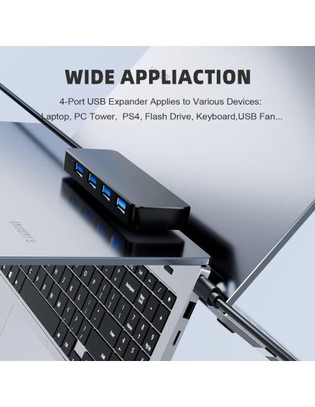Hub USB C 4 Puertos Eanetf Tipo C a USB 3.0 5Gbps Hub USB C 4 Puertos Eanetf Tipo C a USB 3.0 5Gbps