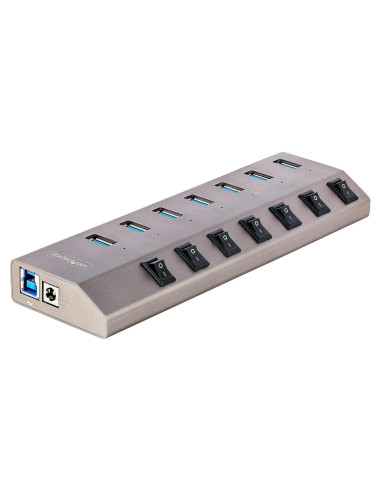 Hub USB-C 7 Puertos StarTech 5Gbps con Interruptores