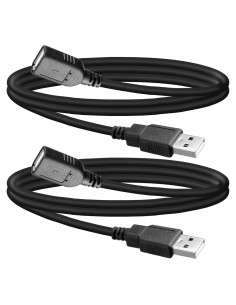 Cable Extensión USB 2.0 Macho a Hembra SaiTech IT 45cm Negro