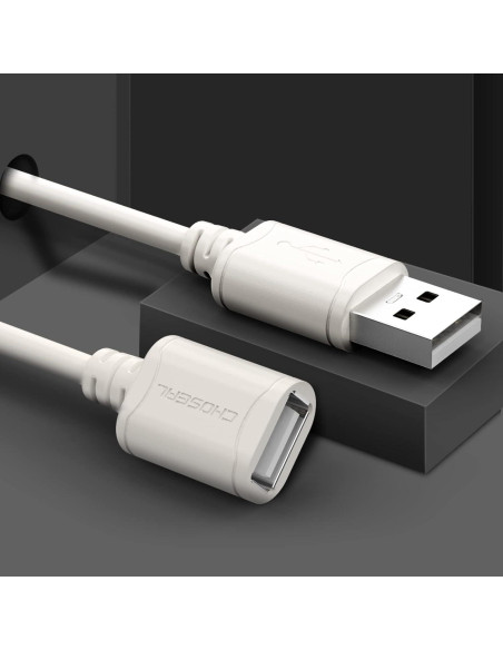 Cable de Extensión USB 2.0 CHOSEAL A-macho a A-hembra 3m Cable de Extensión USB 2.0 CHOSEAL A-macho a A-hembra 3m