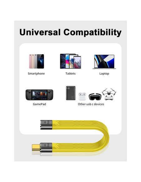 Cable Extensión USB C Duttek 40Gbps 12.7cm 100W 8K Cable Extensión USB C Duttek 40Gbps 12.7cm 100W 8K