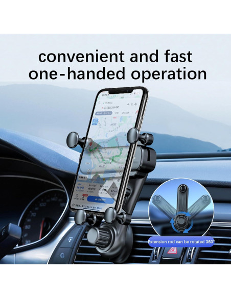 Soporte para Teléfono de Coche NIJIZS con Brazo Giratorio 360 Soporte para Teléfono de Coche NIJIZS con Brazo Giratorio 360