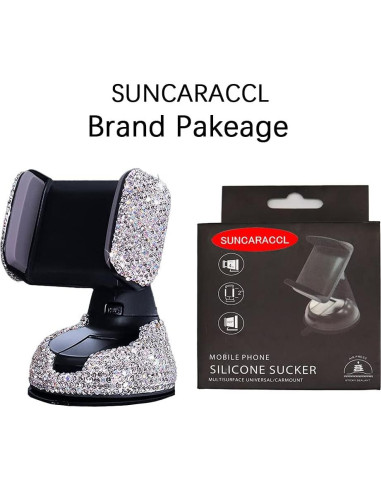 Soporte para Teléfono de Coche SUNCARACCL Ajustable 360 Blanco