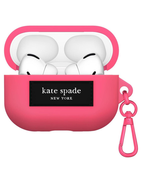 Funda de Silicona Kate Spade para AirPods Pro 1 y 2 - Rosa Pom Pom Funda de Silicona Kate Spade para AirPods Pro 1 y 2 - Rosa Pom Pom