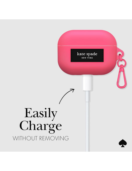 Funda de Silicona Kate Spade para AirPods Pro 1 y 2 - Rosa Pom Pom Funda de Silicona Kate Spade para AirPods Pro 1 y 2 - Rosa Pom Pom