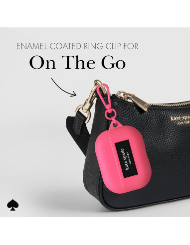 Funda de Silicona Kate Spade para AirPods Pro 1 y 2 - Rosa Pom Pom
