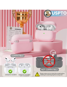 Funda de Silicona TNSNK para AirPods Pro 2/1 - Rosa Claro 2
