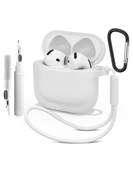 Funda de Silicona para AirPods 4 Vanjua con Kit de Limpieza Funda de Silicona para AirPods 4 Vanjua con Kit de Limpieza