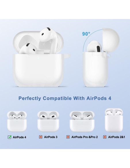 Funda de Silicona para AirPods 4 Vanjua con Kit de Limpieza Funda de Silicona para AirPods 4 Vanjua con Kit de Limpieza