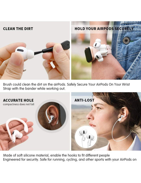 Juego de Accesorios 6 en 1 Funda Silicona Kawaii para AirPods Pro Juego de Accesorios 6 en 1 Funda Silicona Kawaii para AirPods Pro