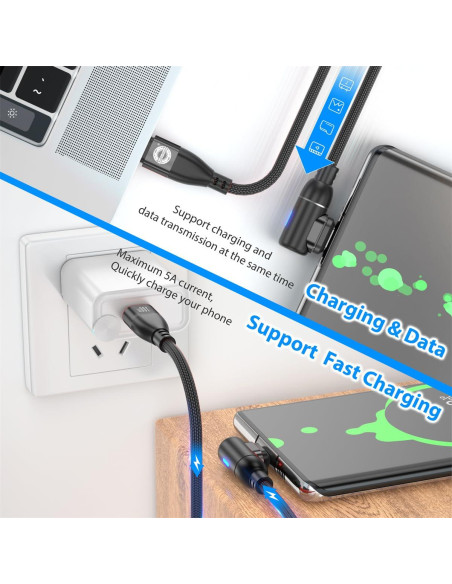 Cable de Carga Magnético 90 Pro EndlesShine 1.83m USB C/Micro Cable de Carga Magnético 90 Pro EndlesShine 1.83m USB C/Micro