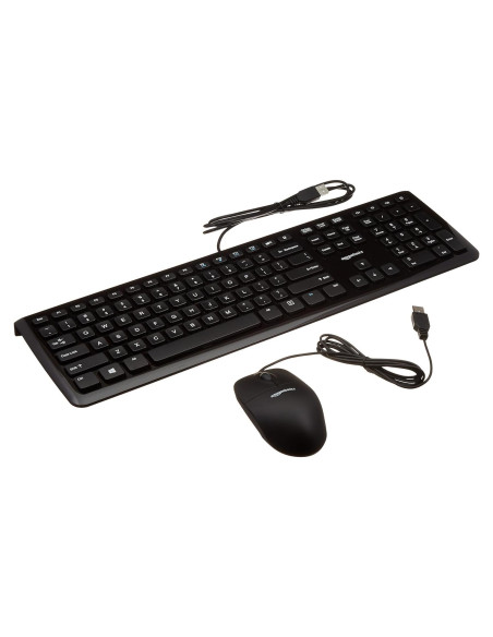 Teclado y Ratón con Cable Amazon Basics Paquete de 10 Teclado y Ratón con Cable Amazon Basics Paquete de 10