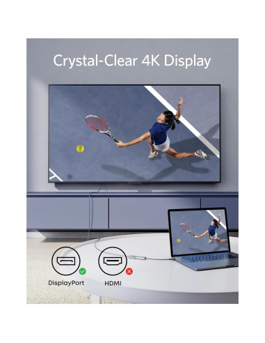Adaptador USB-C a DisplayPort Anker PowerExpand 4K 60Hz