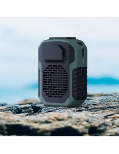 Ventilador de Cintura MARZIUS 4 en 1 USB 6000mAh Verde 2