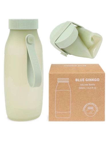 Botella de Agua Plegable BLUE GINKGO 500 ml Verde Oliva