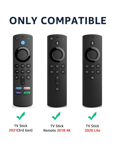 Funda de Silicona para Control Remoto Fire Stick 3 Piezas