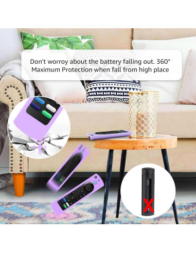 Paquete de 3 fundas de silicona SOTATOO para control remoto Fire TV