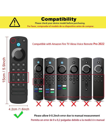Funda de Silicona para Control Remoto Alexa Pro 2022 - Negro Funda de Silicona para Control Remoto Alexa Pro 2022 - Negro