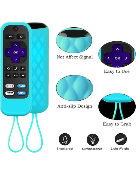 Funda de Control Remoto Taiyiluo para Roku 4K+ 2021 - Brilla en la Oscuridad Funda de Control Remoto Taiyiluo para Roku 4K+ 2021 - Brilla en la Oscuridad