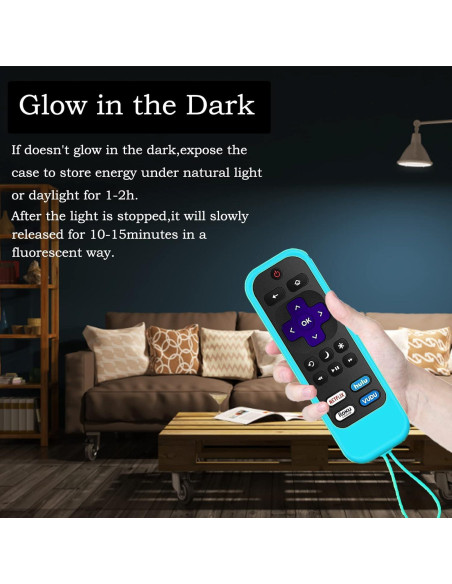 Funda de Control Remoto Taiyiluo para Roku 4K+ 2021 - Brilla en la Oscuridad Funda de Control Remoto Taiyiluo para Roku 4K+ 2021 - Brilla en la Oscuridad