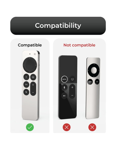Funda híbrida TotalMount para control remoto Apple TV - Negro