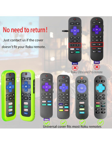 Paquete de 3 fundas de silicona para control remoto Roku