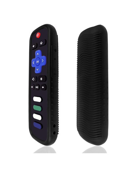 Funda Protectora de Silicona para Control Remoto Roku - Negro Funda Protectora de Silicona para Control Remoto Roku - Negro