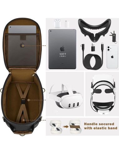 Funda Dura SMRITI para Cascos VR y Accesorios - Negro