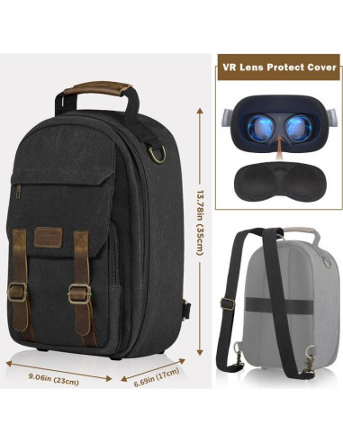 Funda Dura SMRITI para Cascos VR y Accesorios - Negro