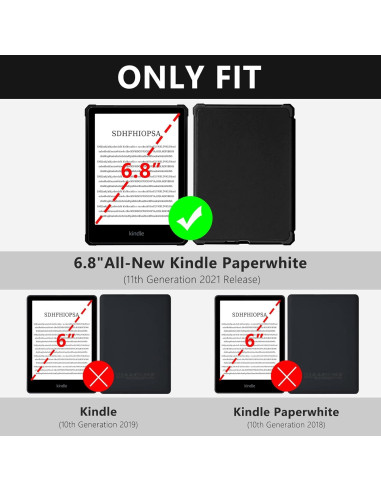 Funda FUWANG para Kindle Paperwhite 6.8" 11 Gen - Ligera y Delgada