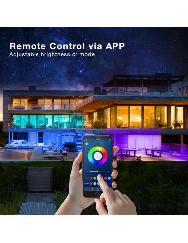 Luces de tira LED Bluetooth Phopollo 39.62m RGB 24V