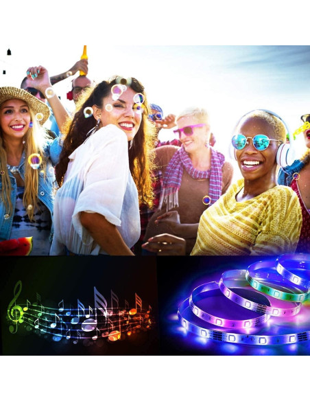 Tira LED RGB 6m RUISHINE con control remoto y APP Tira LED RGB 6m RUISHINE con control remoto y APP