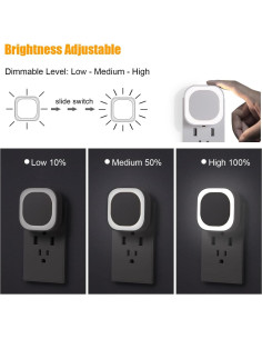 Paquete de 6 luces nocturnas YUNLEX regulables con sensor 2