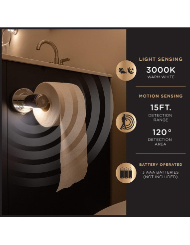 Soporte de Papel Higiénico Enbrighten con Luz LED y Detección