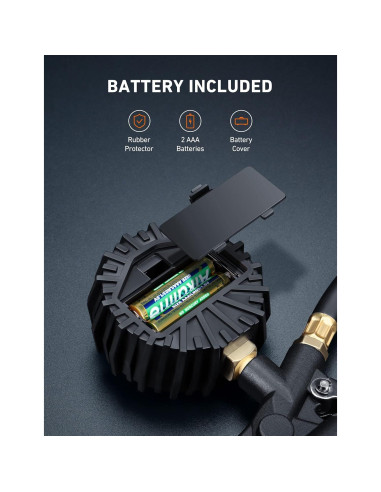 Medidor de Presión de Neumáticos Digital AstroAI 250 PSI con Inflador