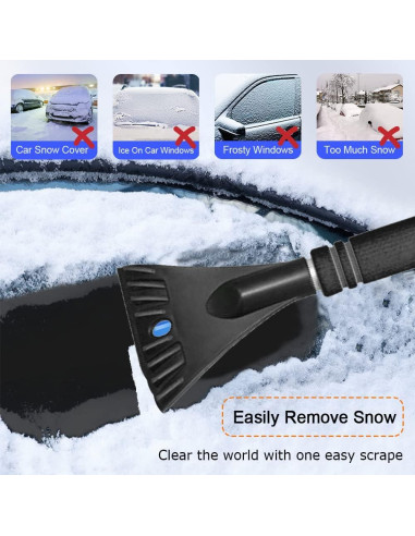 Cepillo de Nieve ASUBHA con Raspador de Hielo Desmontable 68.58 cm