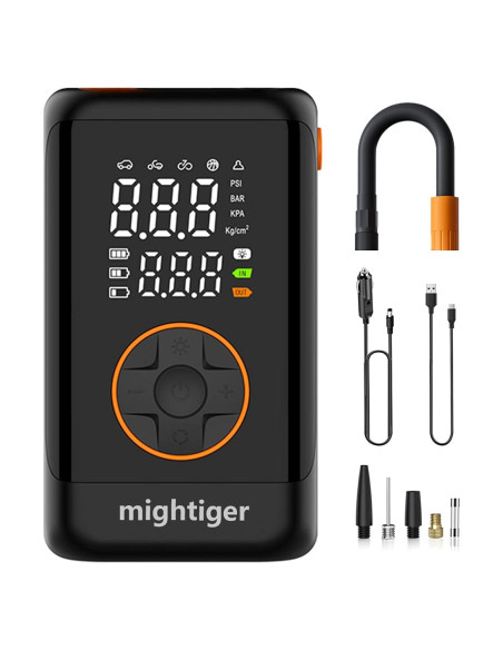 Compresor de Aire Portátil Mightiger 150 PSI Bomba Inalámbrica Compresor de Aire Portátil Mightiger 150 PSI Bomba Inalámbrica
