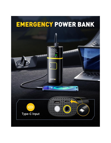 Compresor de Aire Portátil AUXITO A301 - 150 PSI Inflador Rápido