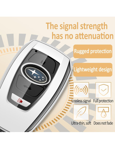 Funda de Llavero Subaru Crosstrek Ascent BRZ 2019-2026 Plata