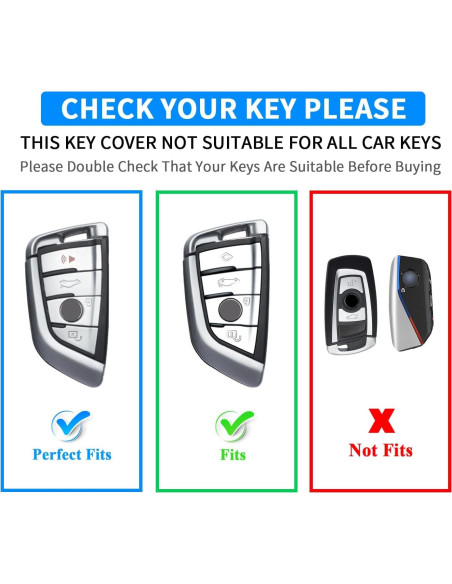 Funda de Llave de Metal Pesado QBUC para BMW - Fibra de Carbono Funda de Llave de Metal Pesado QBUC para BMW - Fibra de Carbono