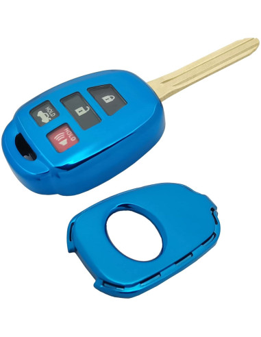 Funda de Llave TPU Muxkenper para Toyota 4 Botones Azul