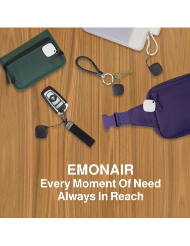 Localizador Bluetooth EMONAIR Mate Tag 2 Paquete Negro-Blanco