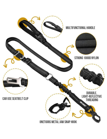 Cinturón de Seguridad para Mascotas OneTigris Ajustable 141-150cm Cinturón de Seguridad para Mascotas OneTigris Ajustable 141-150cm
